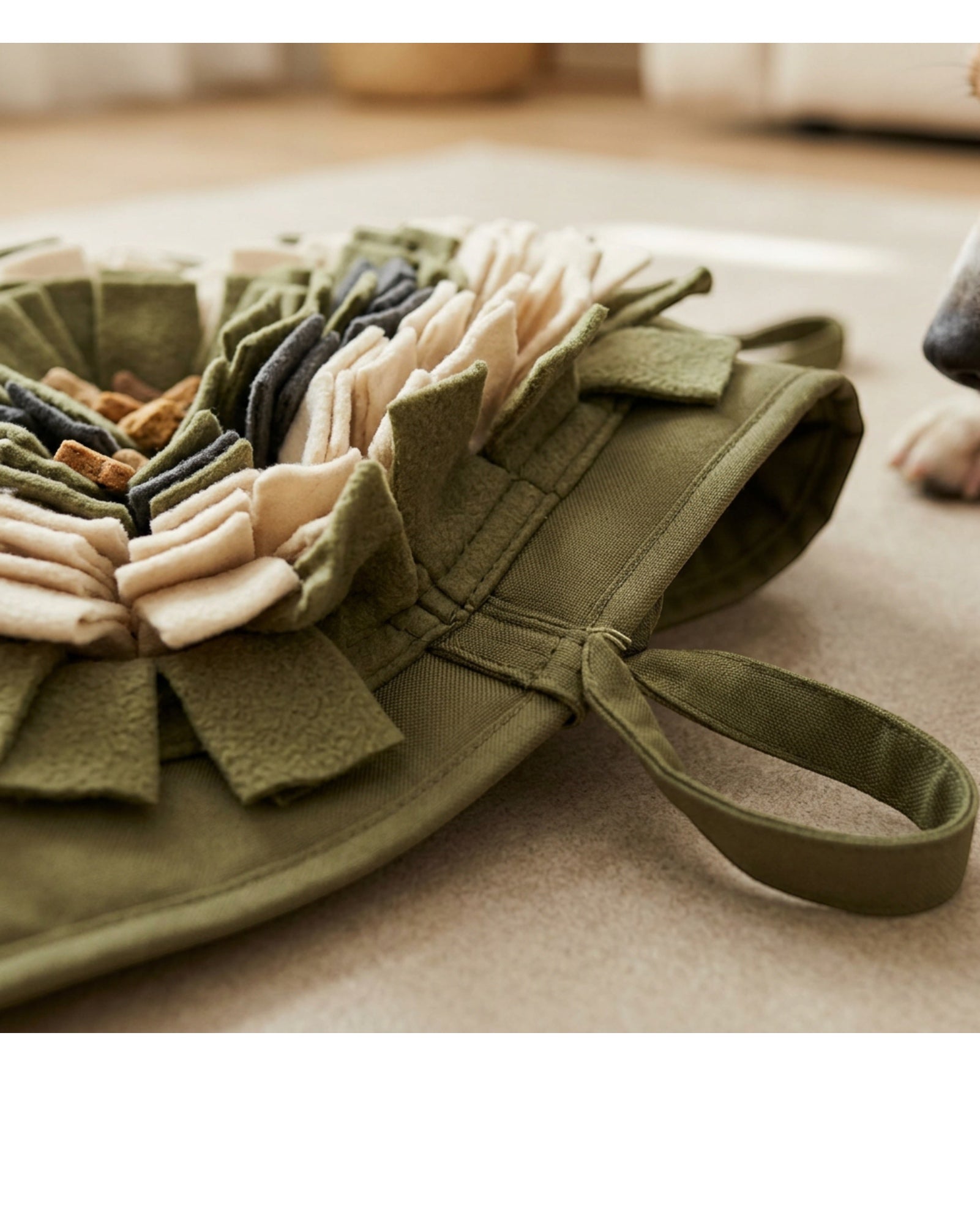Keriz Foldable Dog Snuffle Mat Olive 18 x 12 in