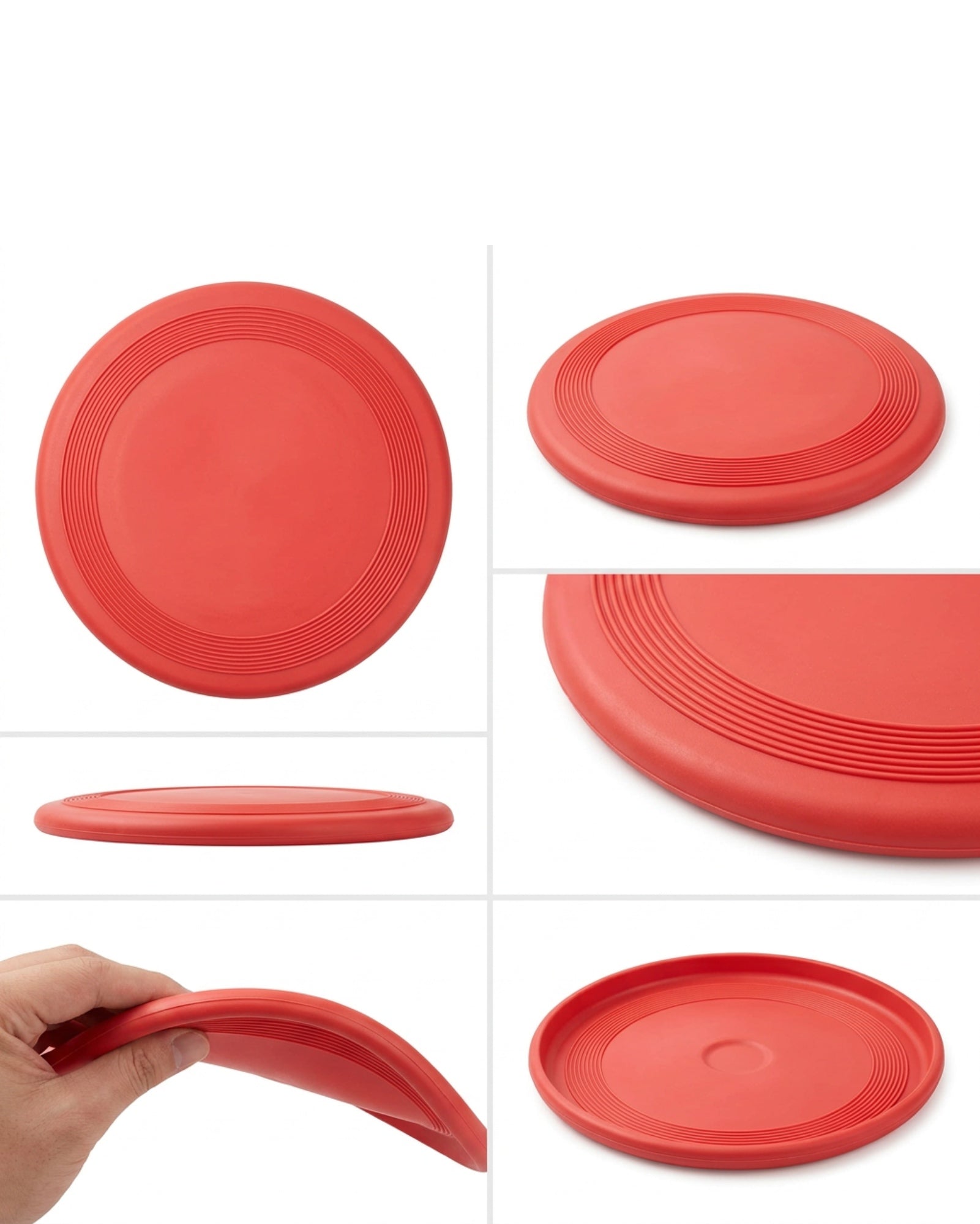 Keriz Soft Rubber Dog Flying Disc Coral 8 in
