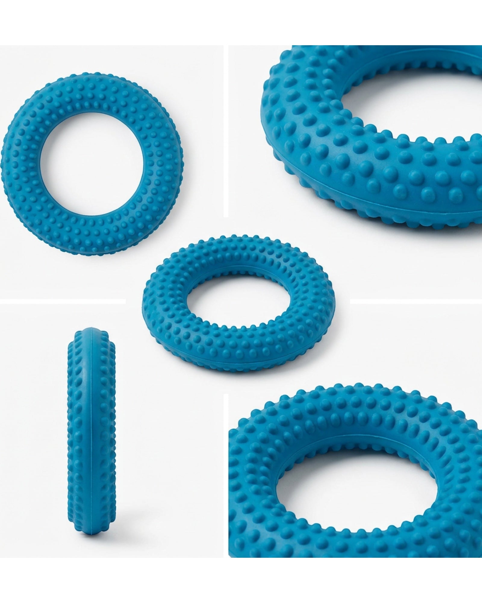 Keriz Textured Dog Chew Ring Ocean 5 in